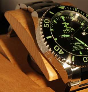   Reserve Grand Diver Swiss Quartz Green Lume SS Bracelet Watch  