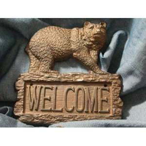  Bear Welcome Sign Cast Iron