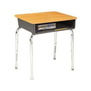  Academia Open Front Adjustable Height School Desk  Wood 