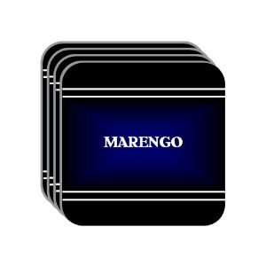 Personal Name Gift   MARENGO Set of 4 Mini Mousepad Coasters (black 