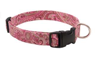 Passion Pink Paisley Designer Dog Collar  