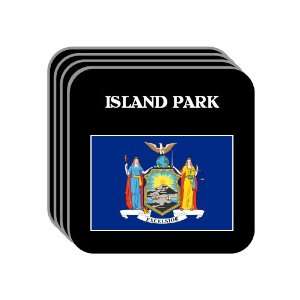  US State Flag   ISLAND PARK, New York (NY) Set of 4 Mini 