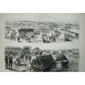  1882 War Egypt Kassassin Ismailia Canal Bridge Camp Art 