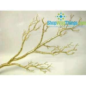 Tree Branch, Gold Glitter, Bendable   Manzanita 60 Tall  