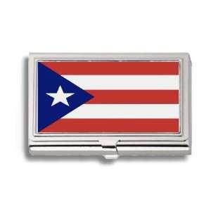  Puerto Rico Rican Flag Business Card Holder Metal Case 