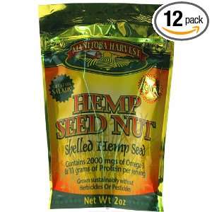 Manitoba Harvest Shelled Hemp Seed , 2 Ounce Bags (pack of 12)