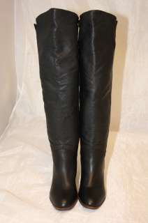 JEFFREY CAMPBELL NEW WOMENS 8 TALL SUPPLE BLACK LEATHER KNEE HIGH 