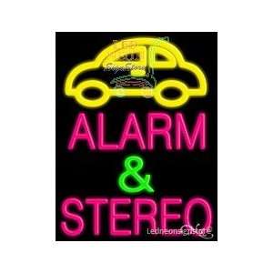  Alarm and Stereo Neon Sign