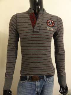 NWT ABERCROMBIE & FITCH MENS HENLEY LONG SLEEVE SHIRT  