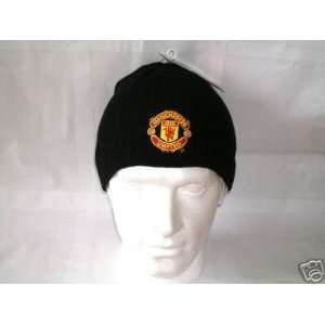  Official Manchester United F.C Black Beanie Hat With Club 