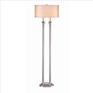 Lite Source LS 80195PS/BGE Two Light Twin Pole Floor Lamp in Polished 