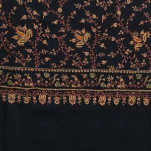   Black Pashmina shawl with Traditional Jali Work 