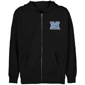  Maine Black Bears Youth Black Logo Applique Full Zip Hoody 