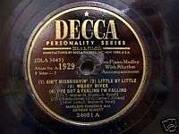 VINTAGE DECCA RECORD PERSONALITY SERIES 8 SONGS  