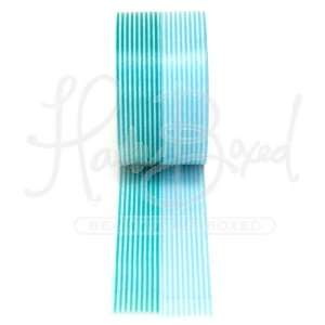  Japanese Washi Masking Tape Set of 2   Stripe Turquoise 