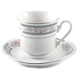 Lynns Grace White Porcelain Espresso Cup and Saucer Set 12 Piece 