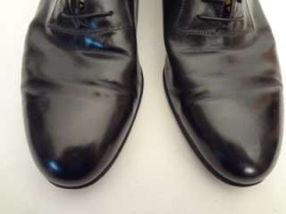 Mens SALVATORE FERRAGAMO Black Leather OXFORD Dress/Work Shoe 11 D 