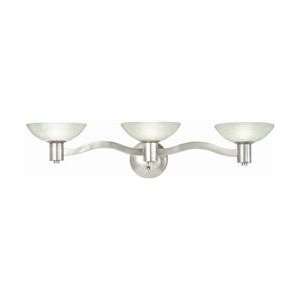   Metal Luna Contemporary / Modern 3 Light Bath From the Luna Collection