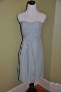 CREW Silk Chiffon Leona Dress Party Bridesmaid 4 $225 Dusty Shale 