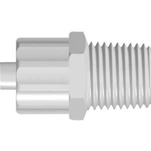 Adapter, Polypropylene, Male Luer To 1/4 18 Thread, 100 Per Pack 