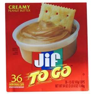 Jif To Go Creamy Peanut Butter (36 cups Grocery & Gourmet Food