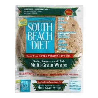 South Beach Diet Multi Grain, Rosemary Garlic Wrap With Herbs, 10 