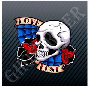  Lost Love Skull Roses Car Trucks Sticker Decal Everything 