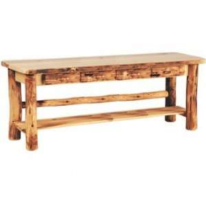  Log Sofa Table, 6 Foot Length