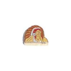  Indian Chief Floating Charm for Heart Lockets Jewelry