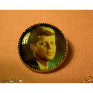    Under Glass President John Kennedy Button 3/4 