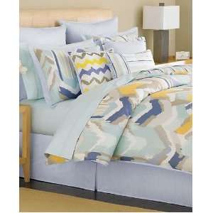  Martha Stewart Painted Chevron Twin 4 Piece Comforter Bed 