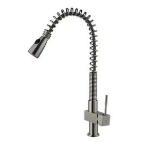  LineaAqua Spago Satin Nickel Coil Kitchen Pull Out Faucet 
