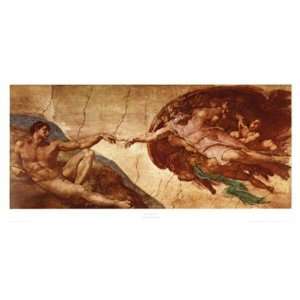  Creation of Man by Michelangelo Buonarroti 37x18