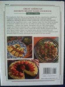 Great American Favorite Brand Name Cookbook Collectors Edition 