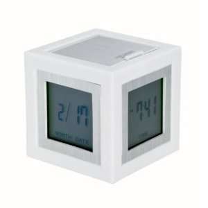  Lexon Cubissimo Alarm Clock White