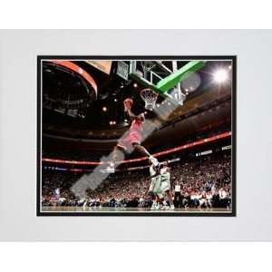  LeBron James 2009   2010 Playoff Action Double Matted 8 x 