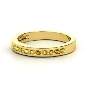  Kelsey Band, 14K Yellow Gold Ring with Citrine Jewelry