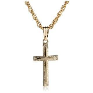 Bob Siemon Gold Plated Plain Cross Pendant Necklace, 24 Jewelry 