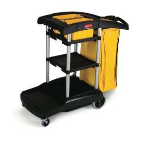  Rubbermaid Black Cleaning Cart, High Capacity