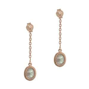    SKU Jewelry Dangling Rose Gold & Labradorite Earrings Jewelry
