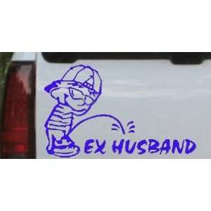 Pee on Ex Husband Funny Car Window Wall Laptop Decal Sticker    Blue 