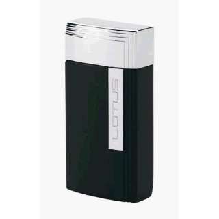 Lotus L16 Black Matte / Chrome Torch Flame Windproof Lighter with 
