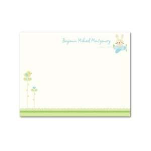   You Cards   Bunny Garden Teal By Nancy Kubo