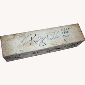 Randy Wells Signed Wrigley Field Game Used Main Field Pitching Rubber 