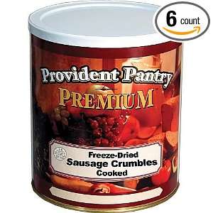 Provident Pantry® Freeze Dried Sausage Crumbles, Cooked   Case of 6 
