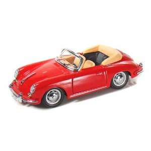  1961 Porsche 356B Cabriolet 1/24 Red Toys & Games