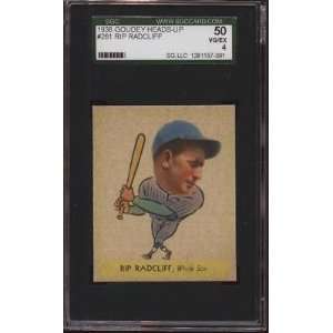  1938 Goudey Heads Up #261 Rip Radcliffe SGC 50 VGEX 4 