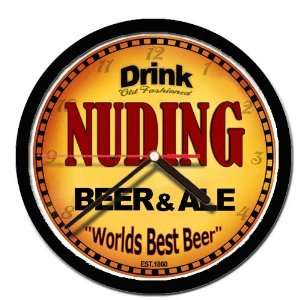  NUDING beer and ale cerveza wall clock 