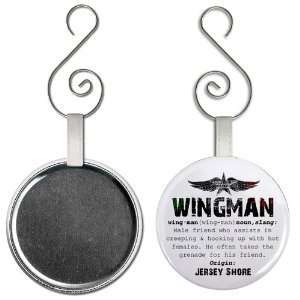 Creative Clam Wingman Jersey Shore Slang Fan 2.25 Inch Button Style 