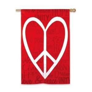   House Size Flag,Love, Peace, and Unity Patio, Lawn & Garden